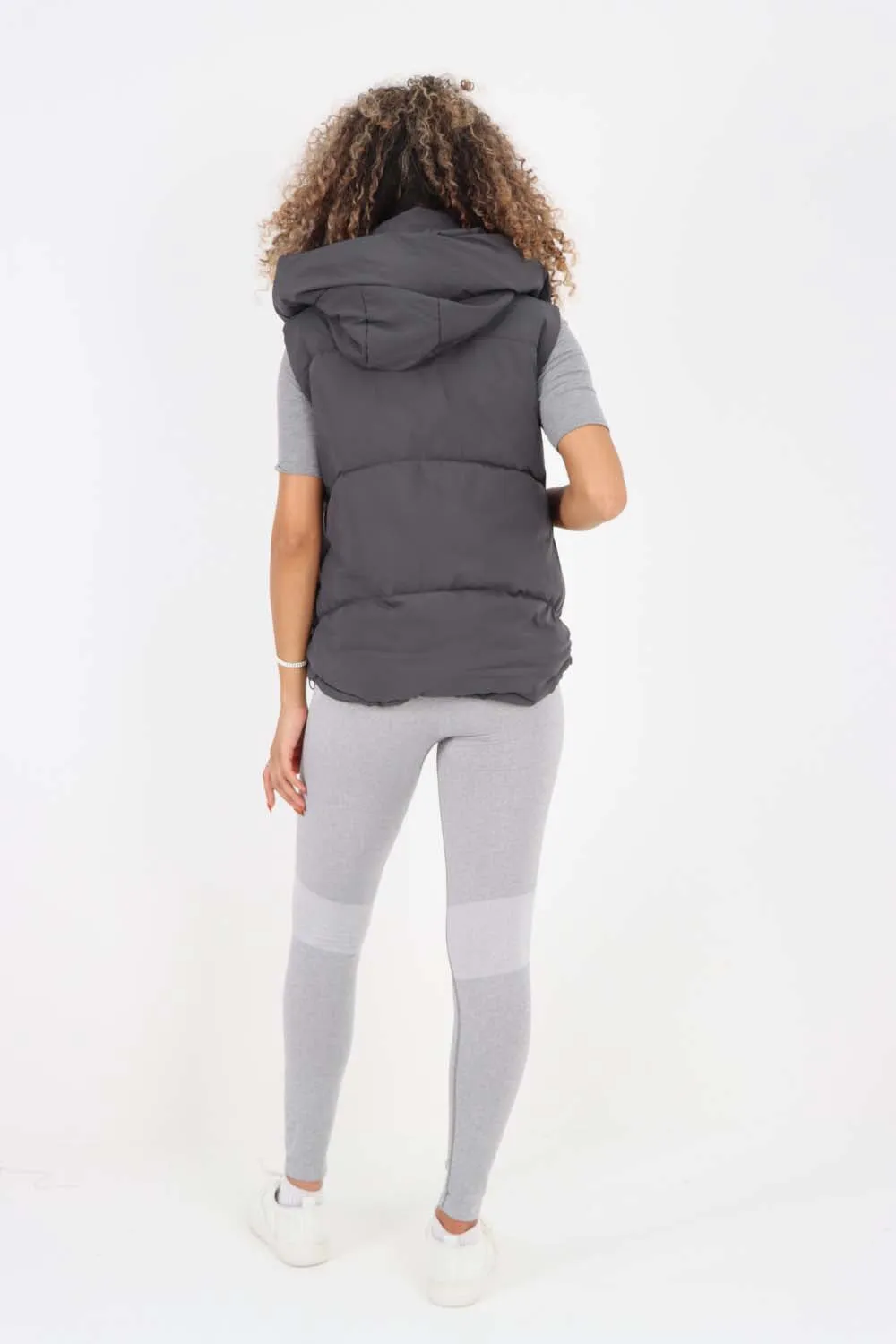 Italian Padded Pockets Hooded Gilet