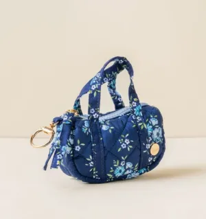Itty Bitty Duffle Bag Charm Navy Floral