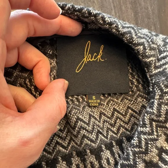 Jack by BB Dakota Black and Grey Open Front Cardigan