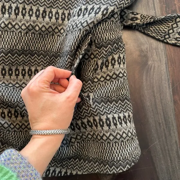 Jack by BB Dakota Black and Grey Open Front Cardigan