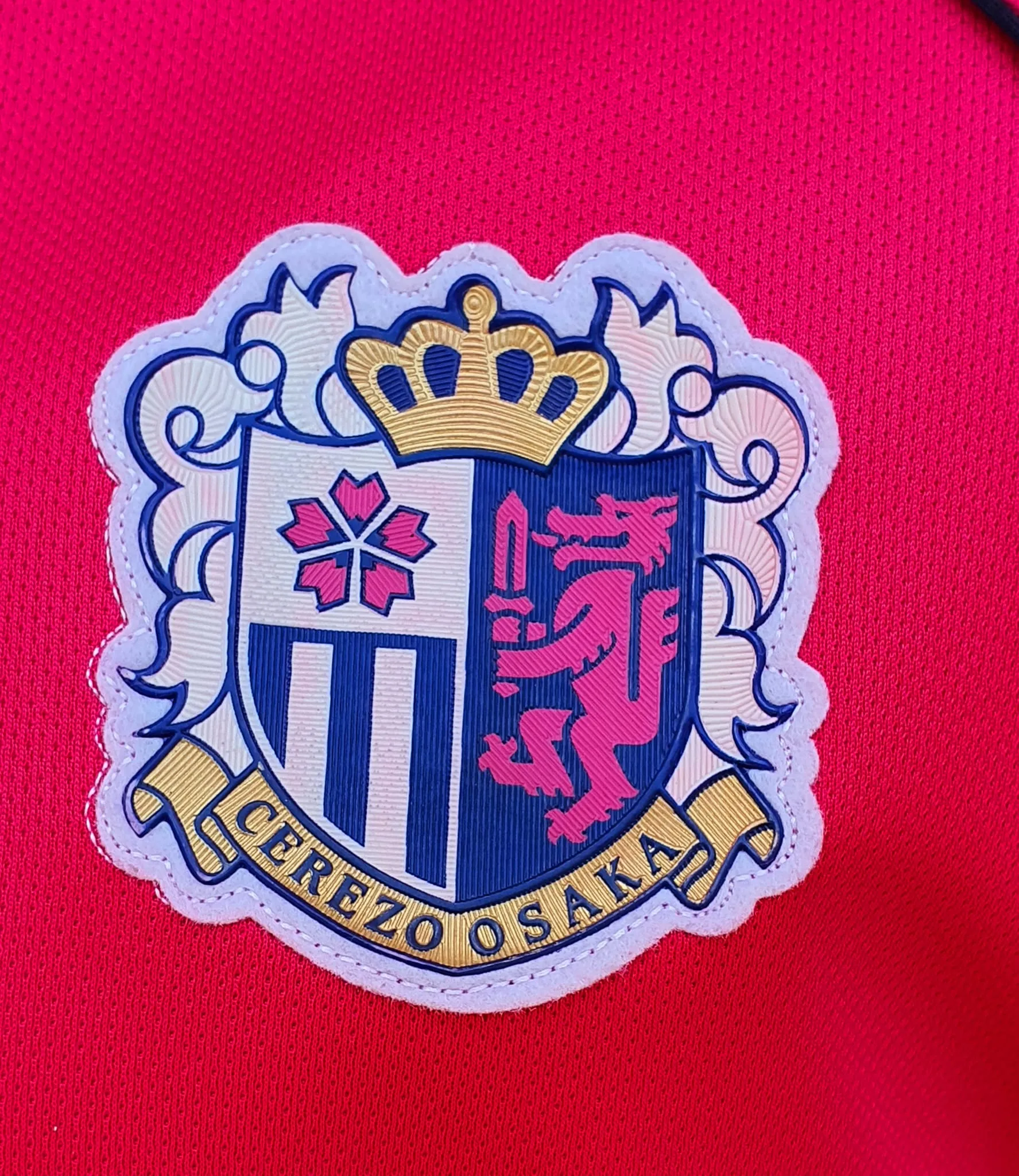 JAPAN J-LEAGUE CEREZO OSAKA 2014-2015 HOME QUARTER FINAL FORLAN JERSEY MIZUNO SHIRT LARGE  SOLD!