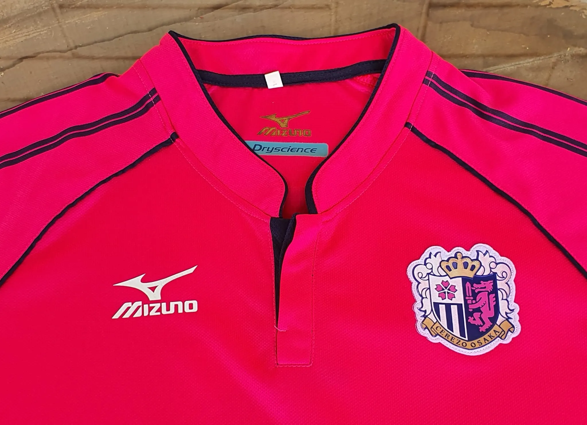 JAPAN J-LEAGUE CEREZO OSAKA 2014-2015 HOME QUARTER FINAL FORLAN JERSEY MIZUNO SHIRT LARGE  SOLD!