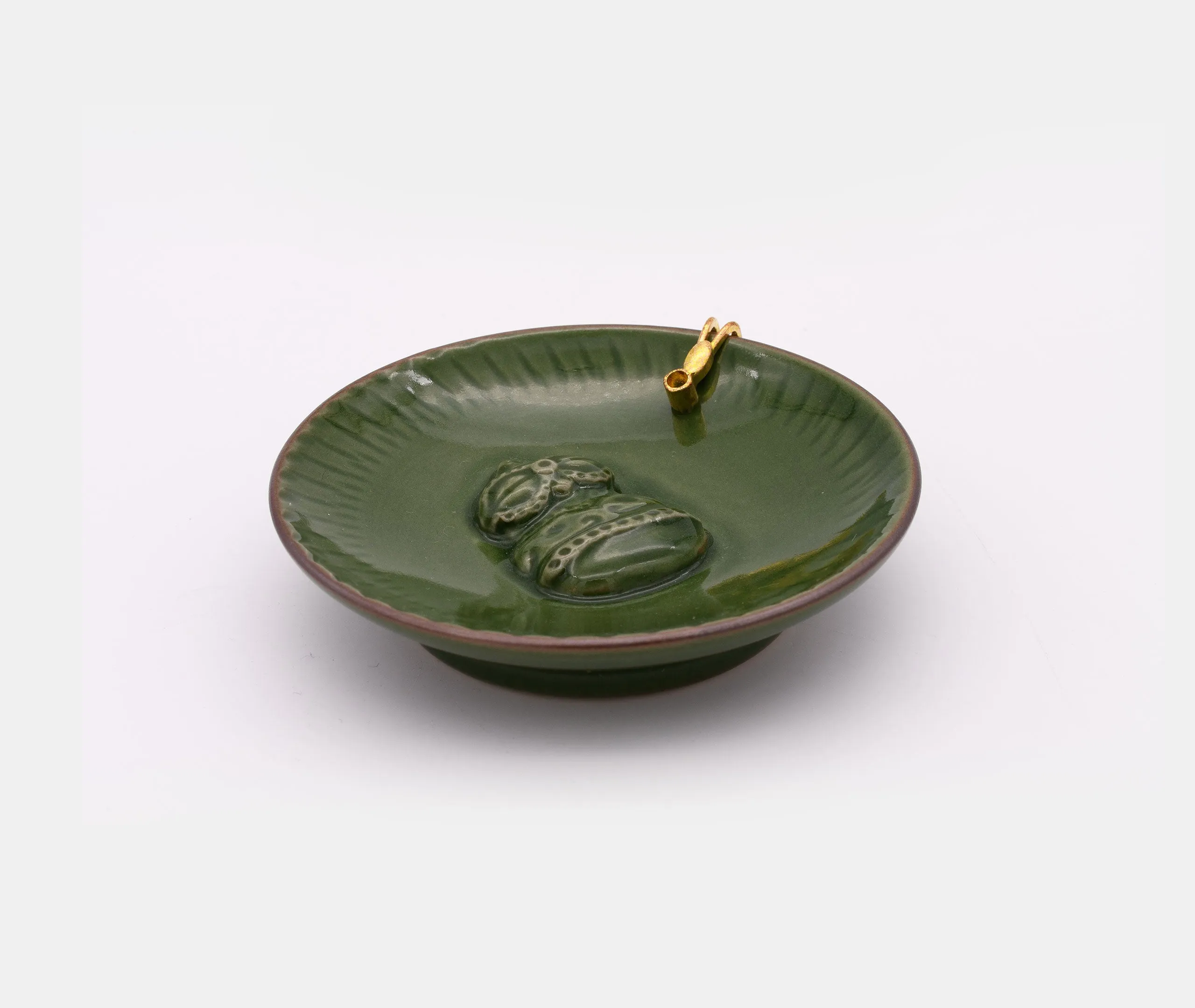 Jomon Dogu Incense Stick Holder - Green