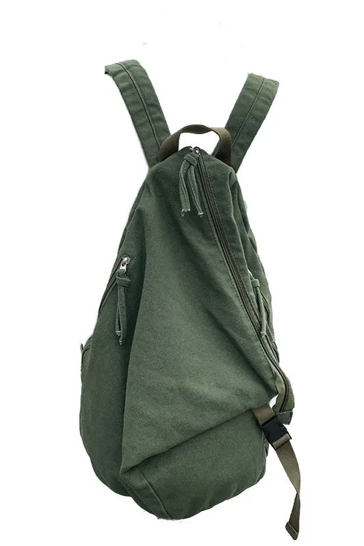Kai Asymmetric Canvas Hobo Bohemian Backpack