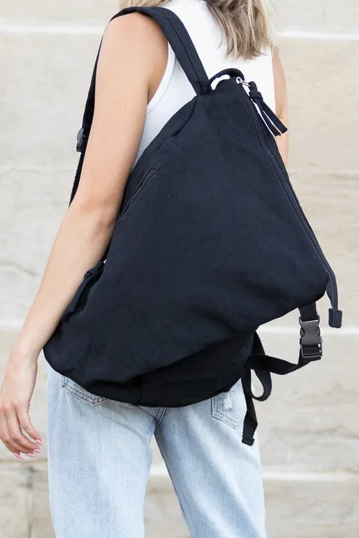 Kai Asymmetric Canvas Hobo Bohemian Backpack