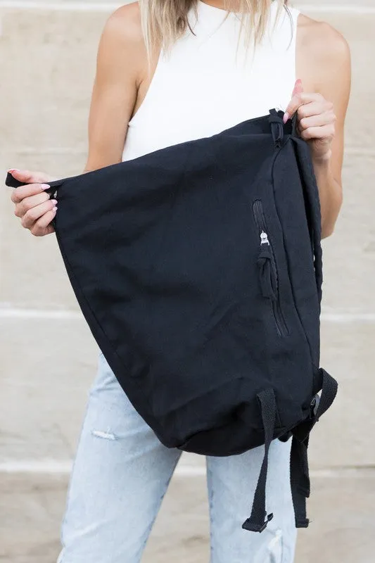 Kai Asymmetric Canvas Hobo Bohemian Backpack