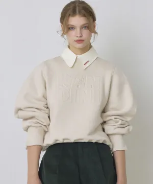 KANDINI Embossed-Logo SweatShirt - Beige
