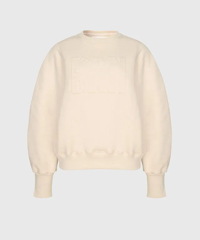 KANDINI Embossed-Logo SweatShirt - Beige