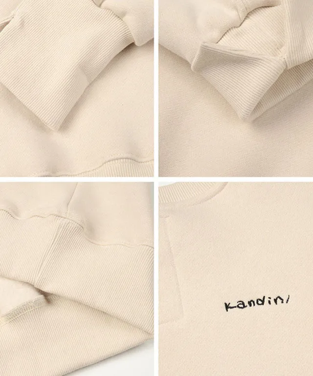 KANDINI Embossed-Logo SweatShirt - Beige