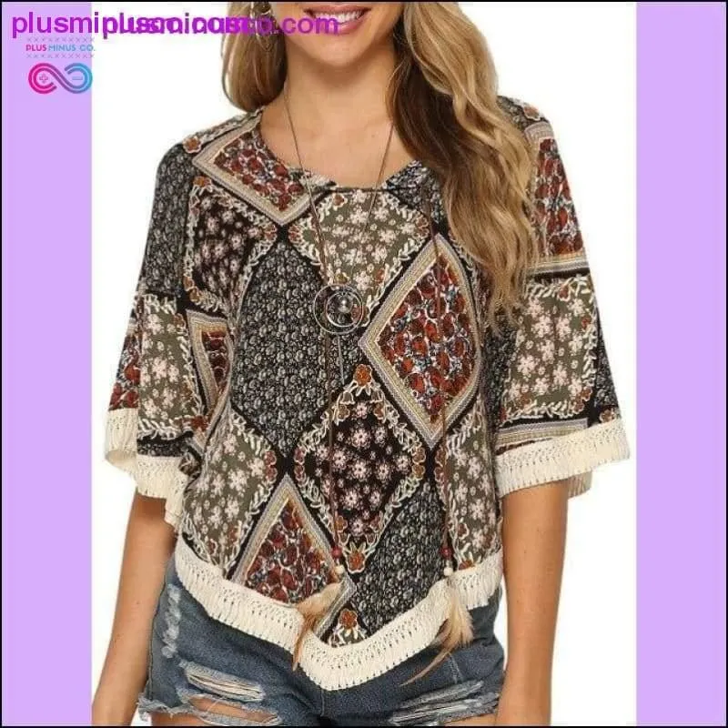 Kenancy Crochet Batwing Sleeve Women Blouse Summer Beach