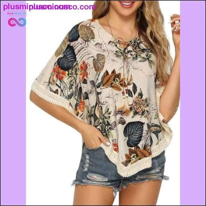 Kenancy Crochet Batwing Sleeve Women Blouse Summer Beach