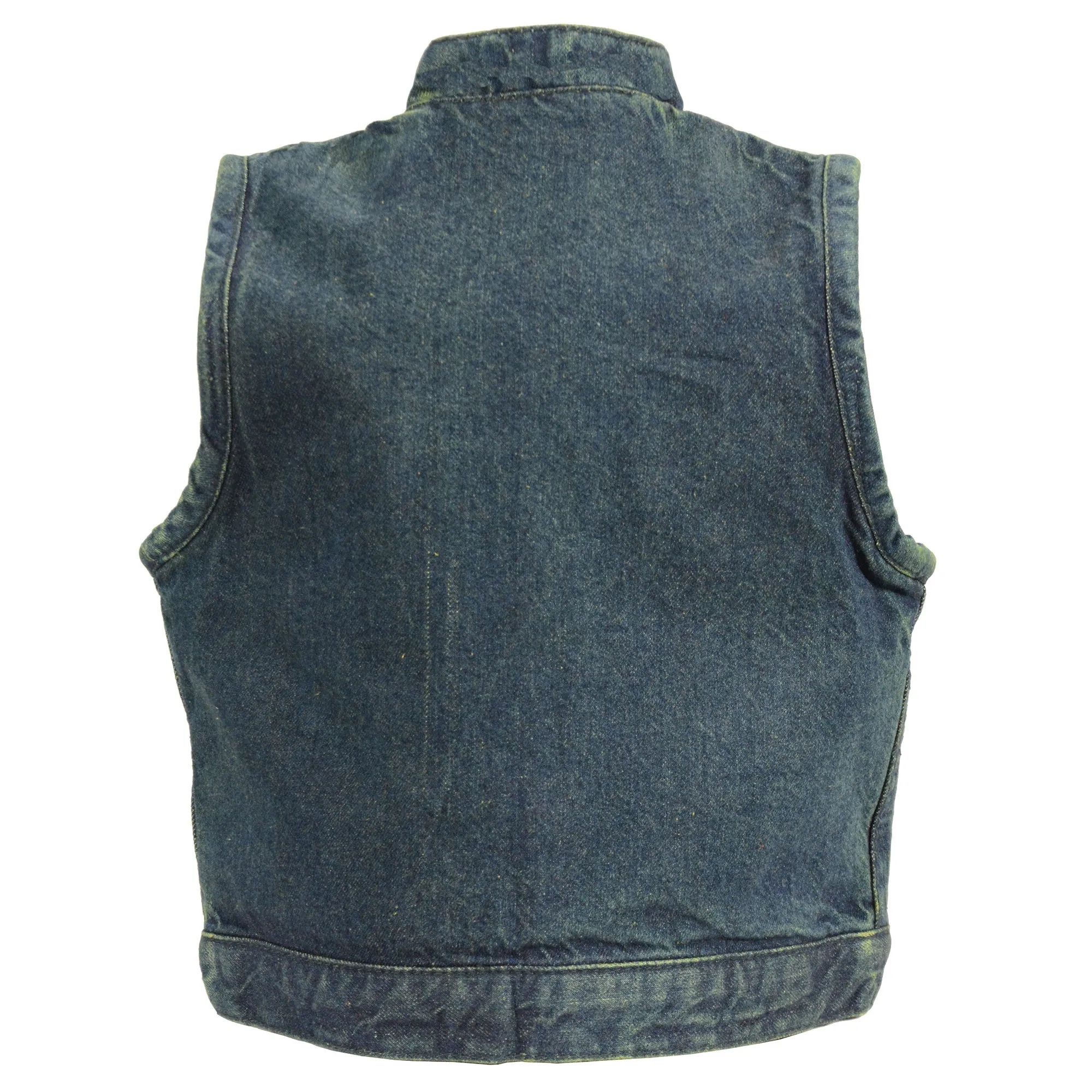 Kids Denim Club Style Snap Front Vest