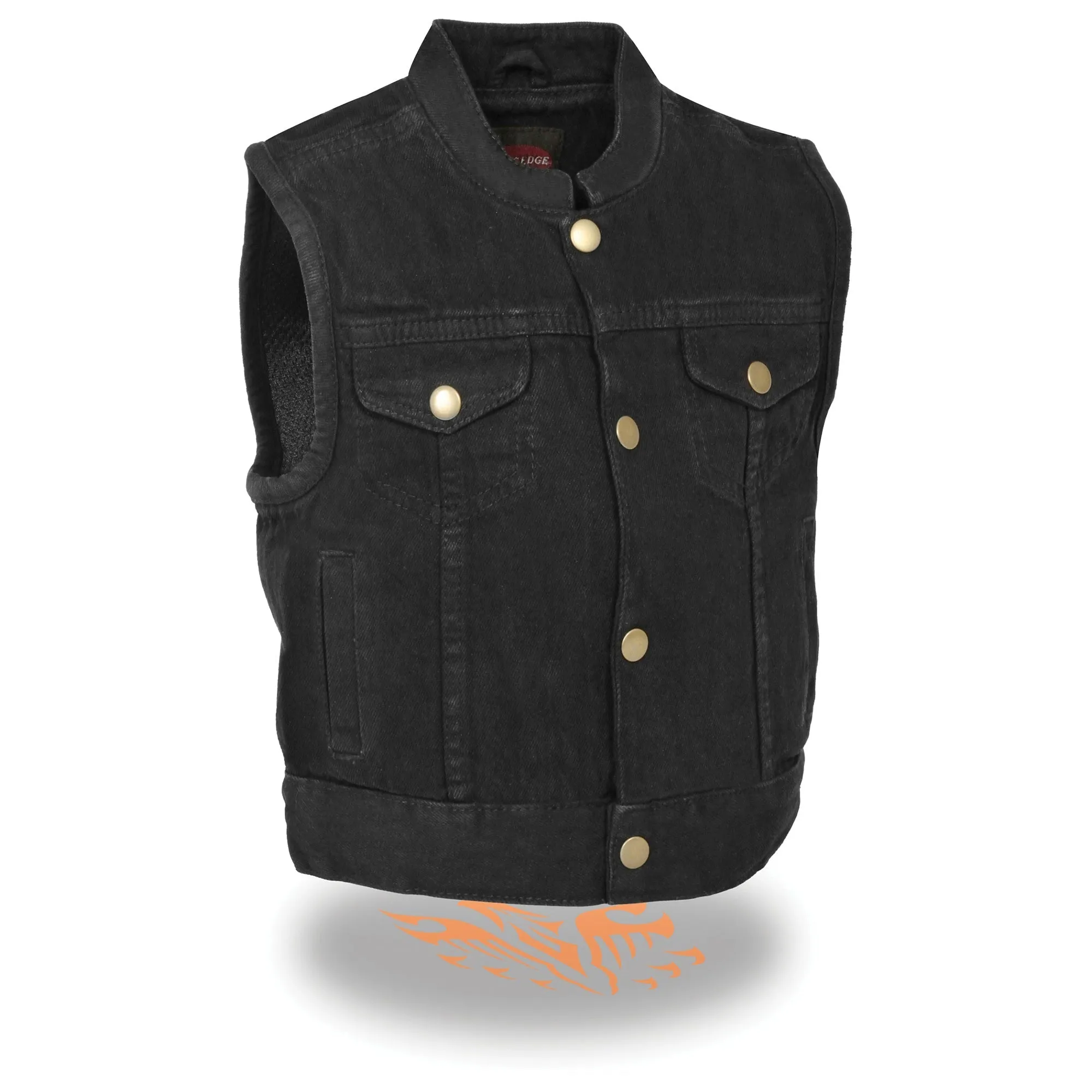 Kids Denim Club Style Snap Front Vest