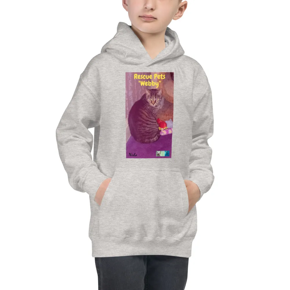 Kids Hoodie Sweatshirt - Rescue Pets Collection - "Webby"