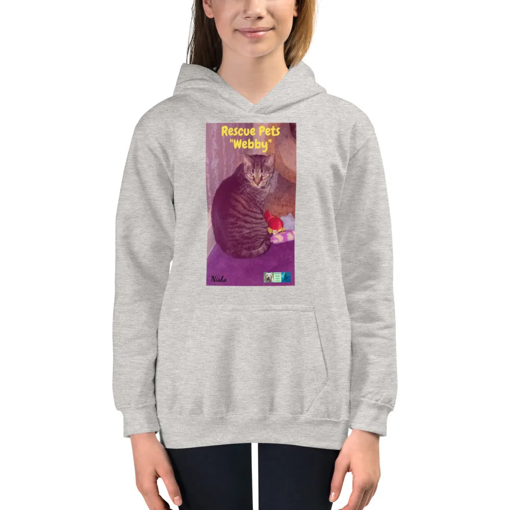 Kids Hoodie Sweatshirt - Rescue Pets Collection - "Webby"