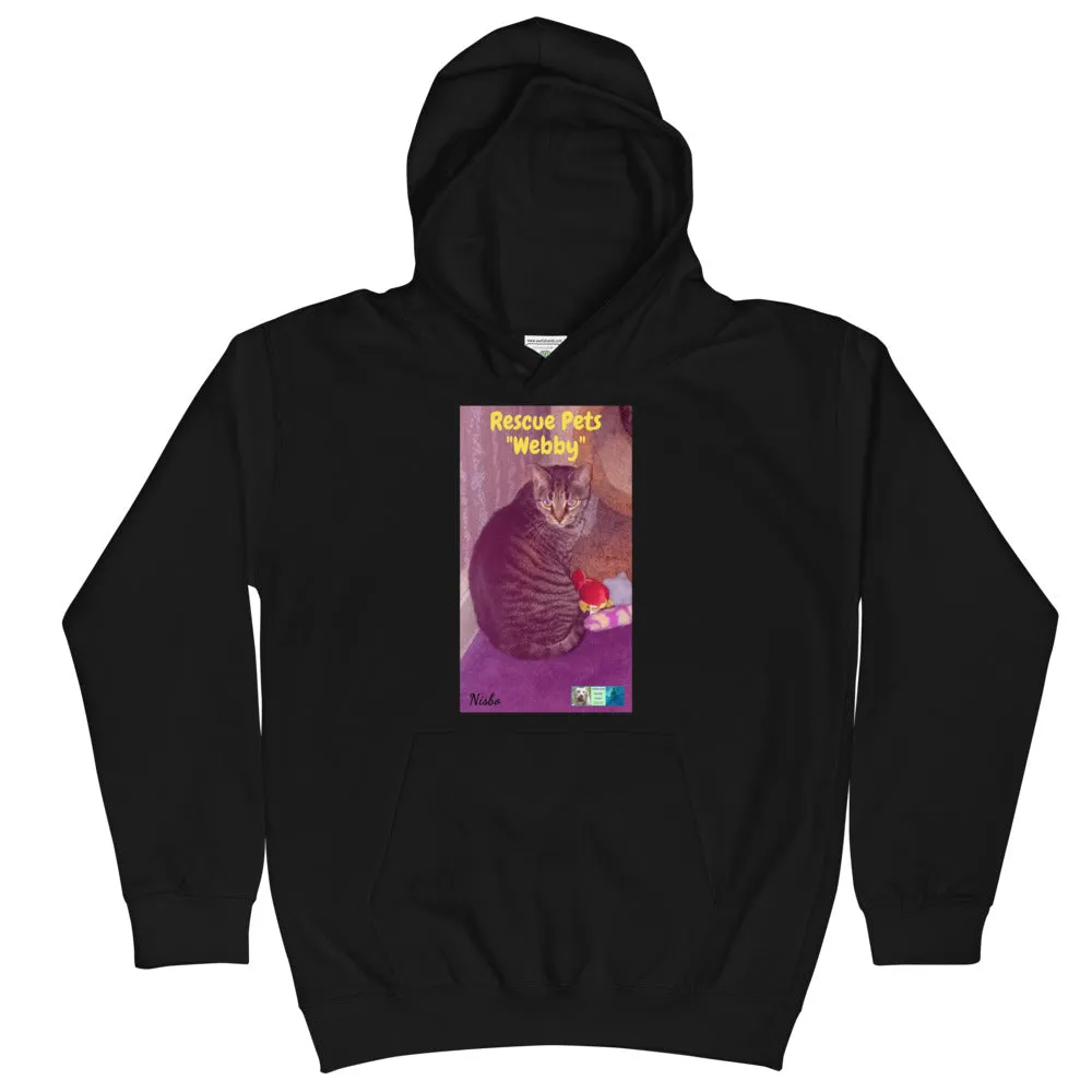 Kids Hoodie Sweatshirt - Rescue Pets Collection - "Webby"