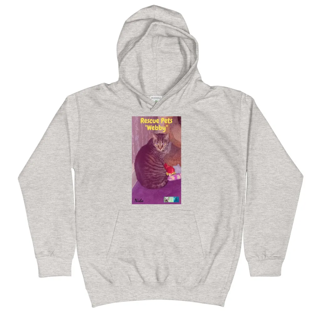 Kids Hoodie Sweatshirt - Rescue Pets Collection - "Webby"