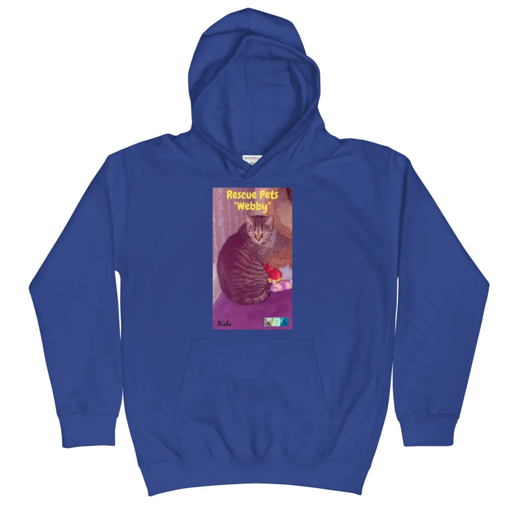 Kids Hoodie Sweatshirt - Rescue Pets Collection - "Webby"