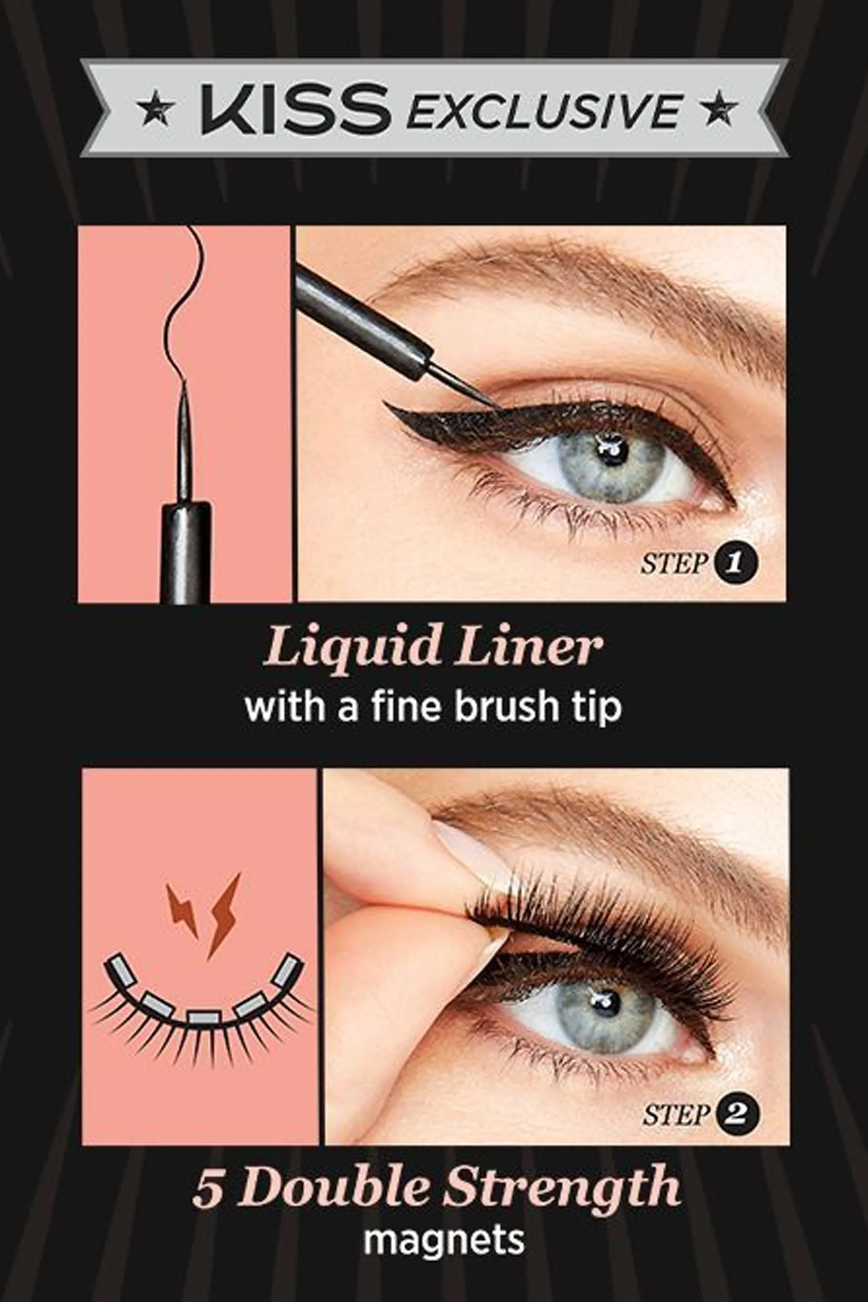 KISS Magnetic Eyeliner Black