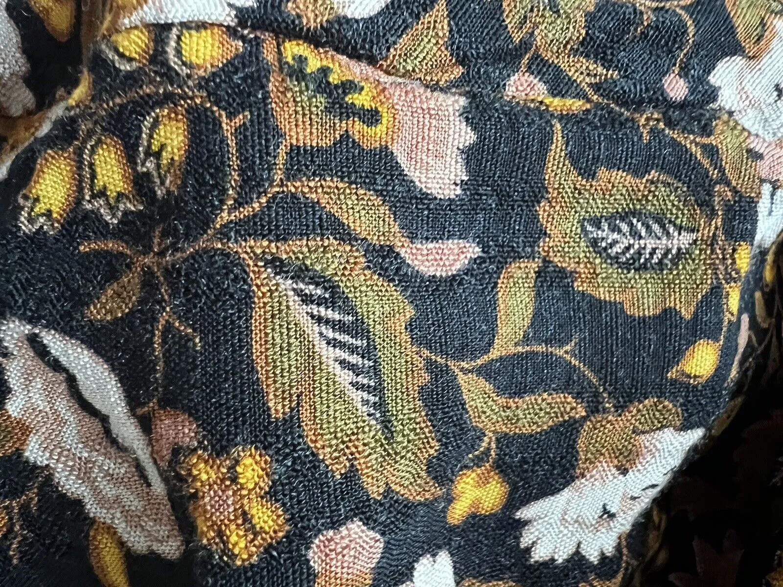 KNOX ROSE Floral Pullover Blouse Sz XL Tie Neck Long Sleeve Tunic Top Boho