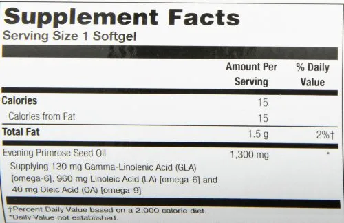 La Salud desde el sun Evening Primrose Oil 1300 mg, 60-Count (Pack de 2)