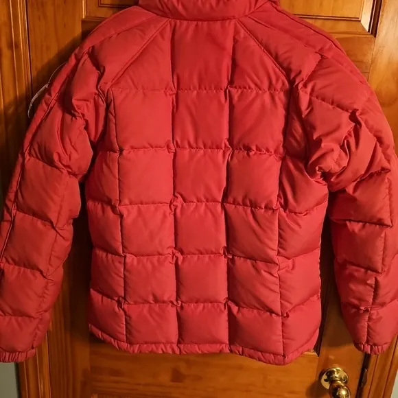 Ladies Columbia Pink Puffer Jacket Quilted Down Insulation