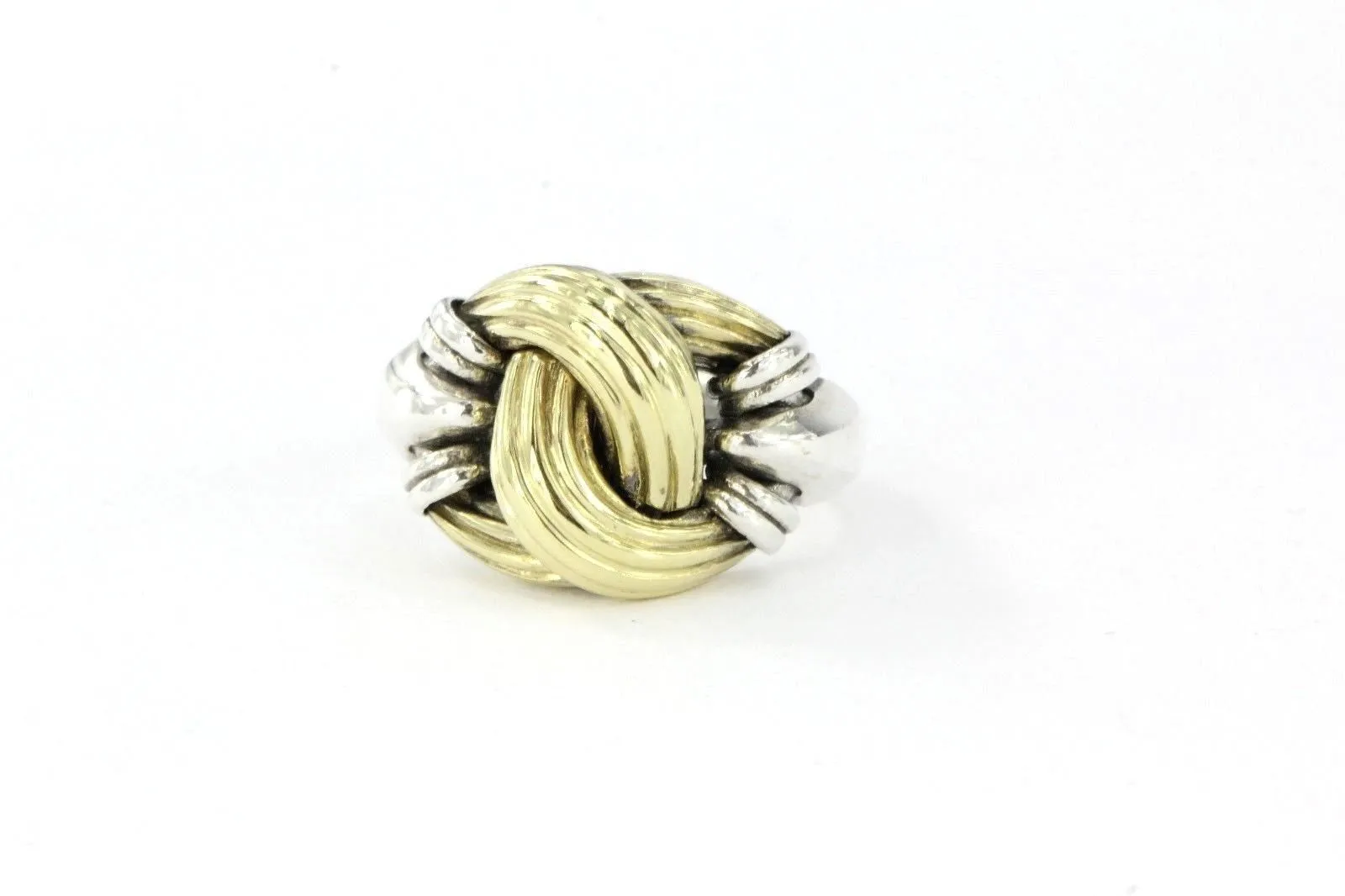 Lagos Sterling Silver & 18K Gold Classic Caviar Medium Knot Ring