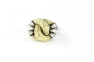Lagos Sterling Silver & 18K Gold Classic Caviar Medium Knot Ring