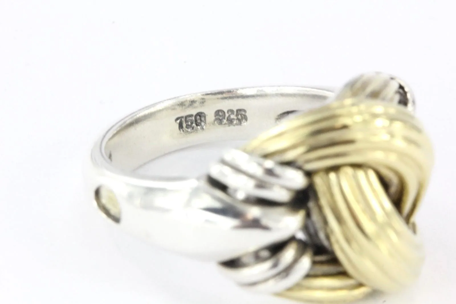 Lagos Sterling Silver & 18K Gold Classic Caviar Medium Knot Ring