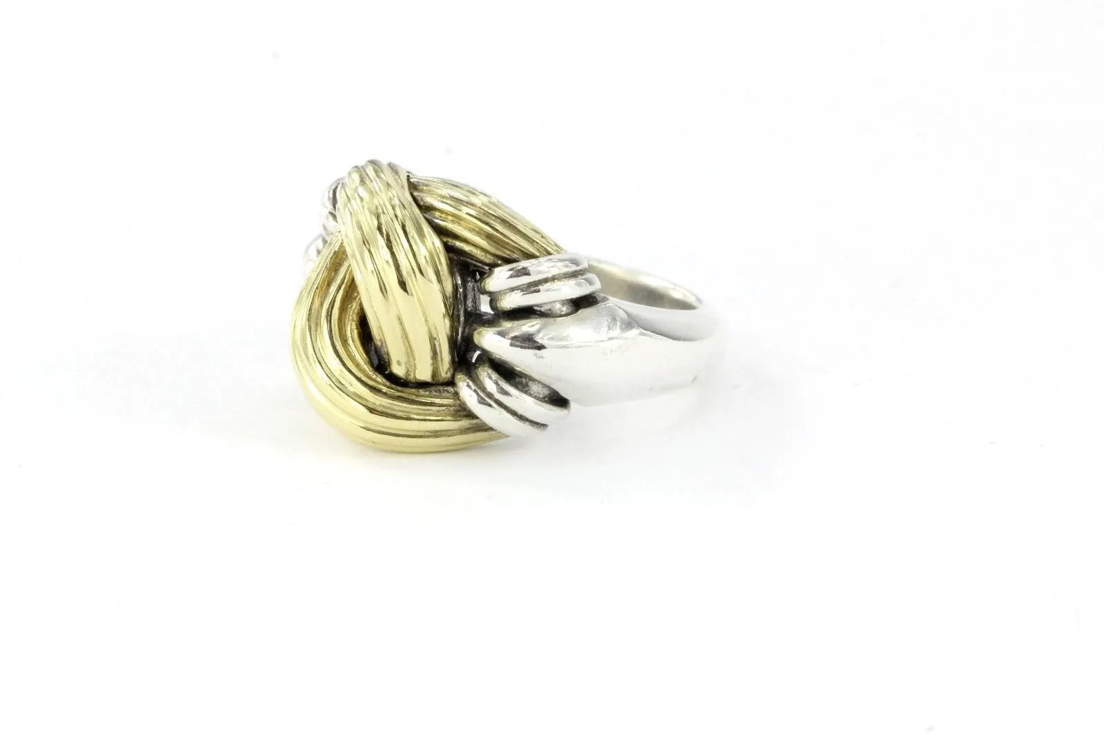 Lagos Sterling Silver & 18K Gold Classic Caviar Medium Knot Ring