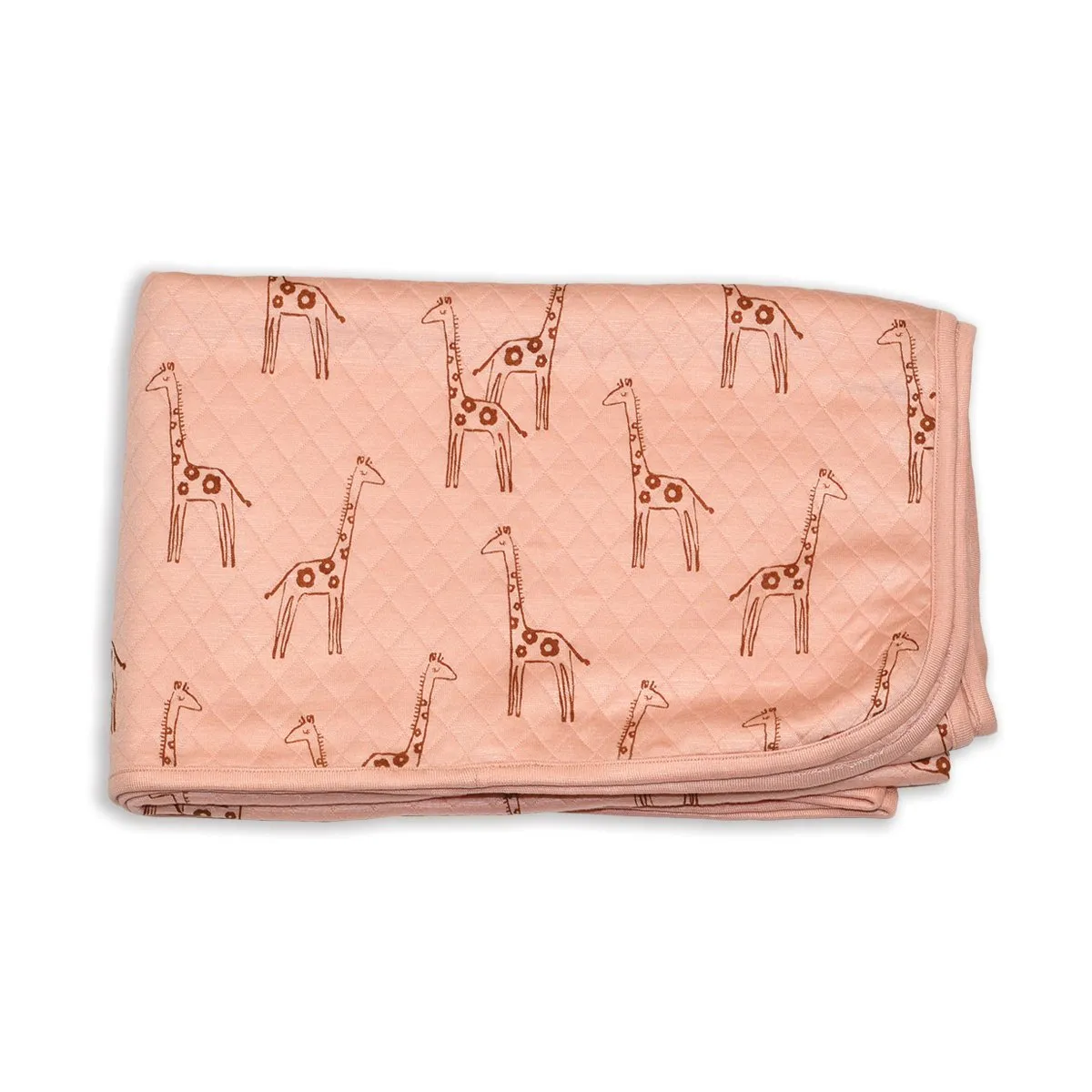 Large Bamboo Quilted Blanket (Daisy Giraffe Print)
