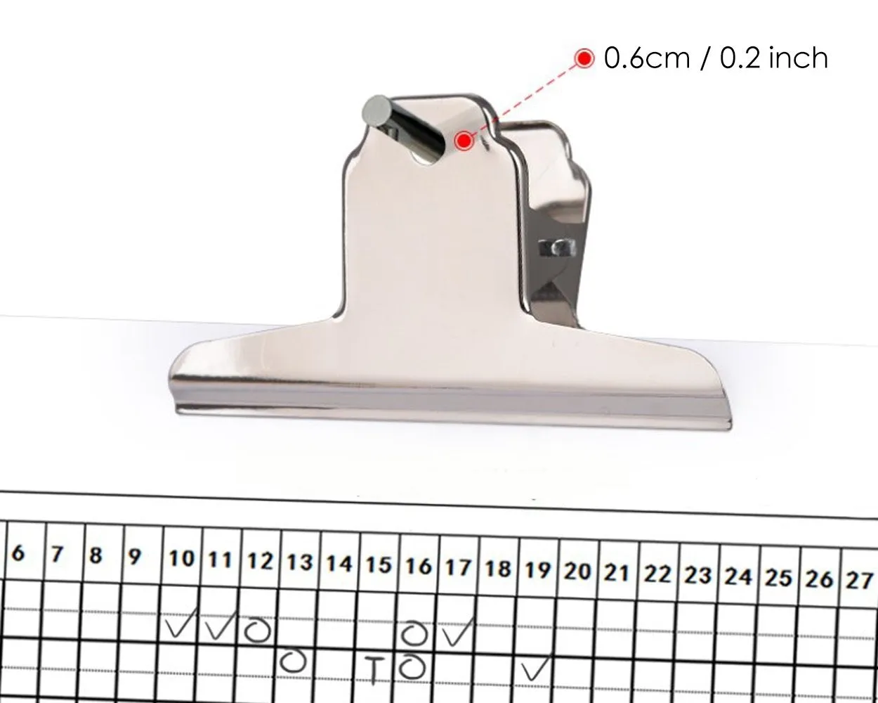 Large Bulldog Clips 10 Pieces 4 Inches Stainless Steel Hinge Clips