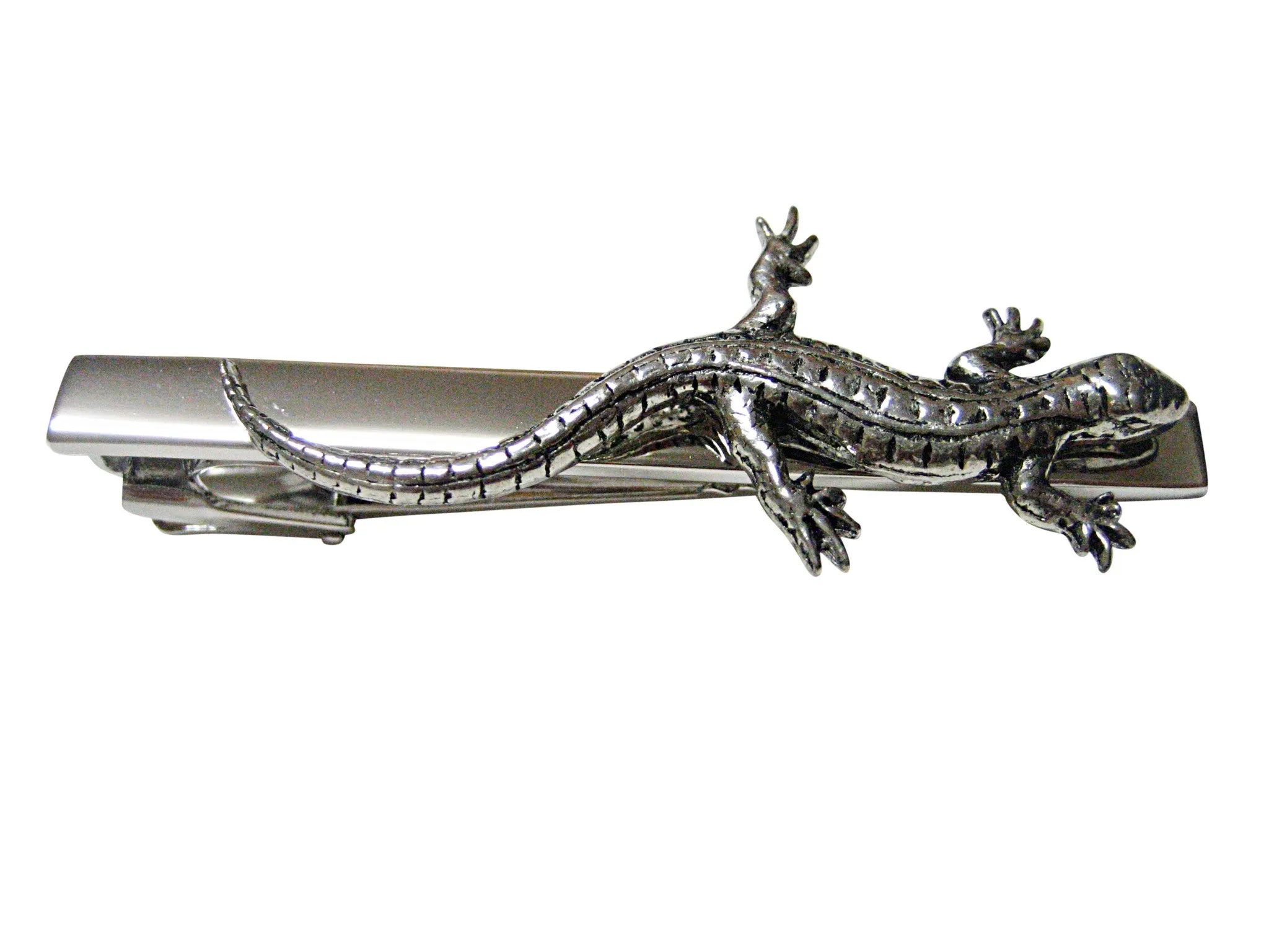 Large Lizard Gecko Square Tie Clip