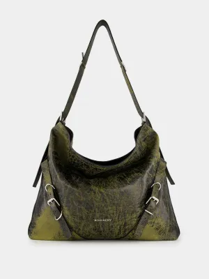 Large Voyou Black And Yellow Leather Bag