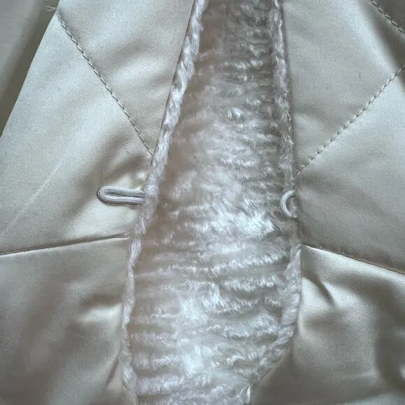 Lauren Ralph Lauren Ivory Reversible Faux Fur/Quilted Vest - XL