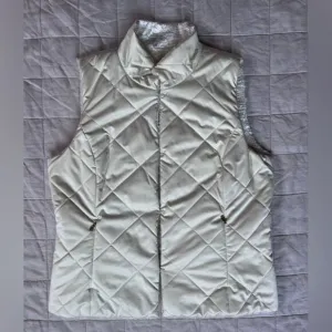 Lauren Ralph Lauren Ivory Reversible Faux Fur/Quilted Vest - XL
