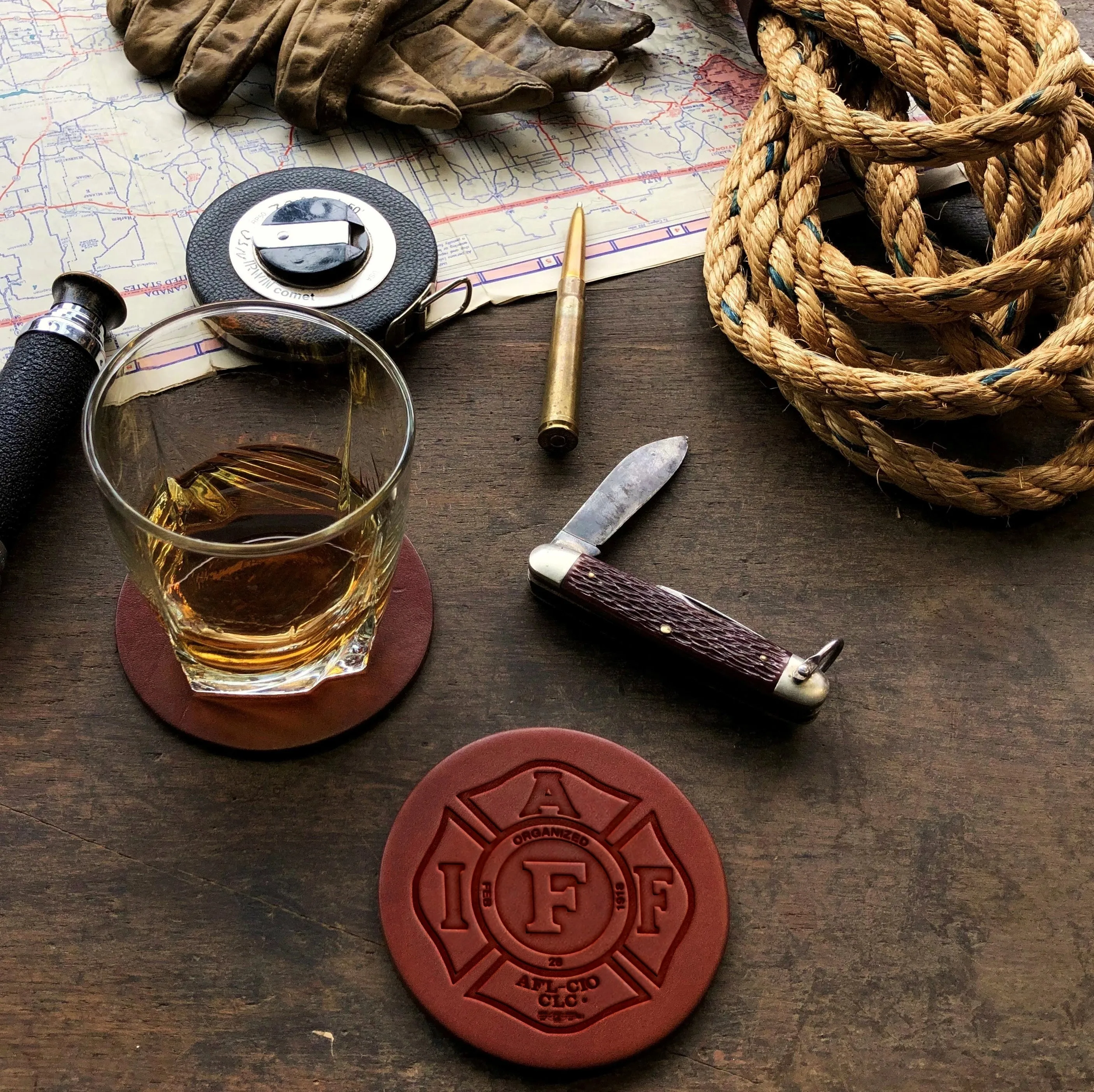 Leather Coasters (Set of 4)