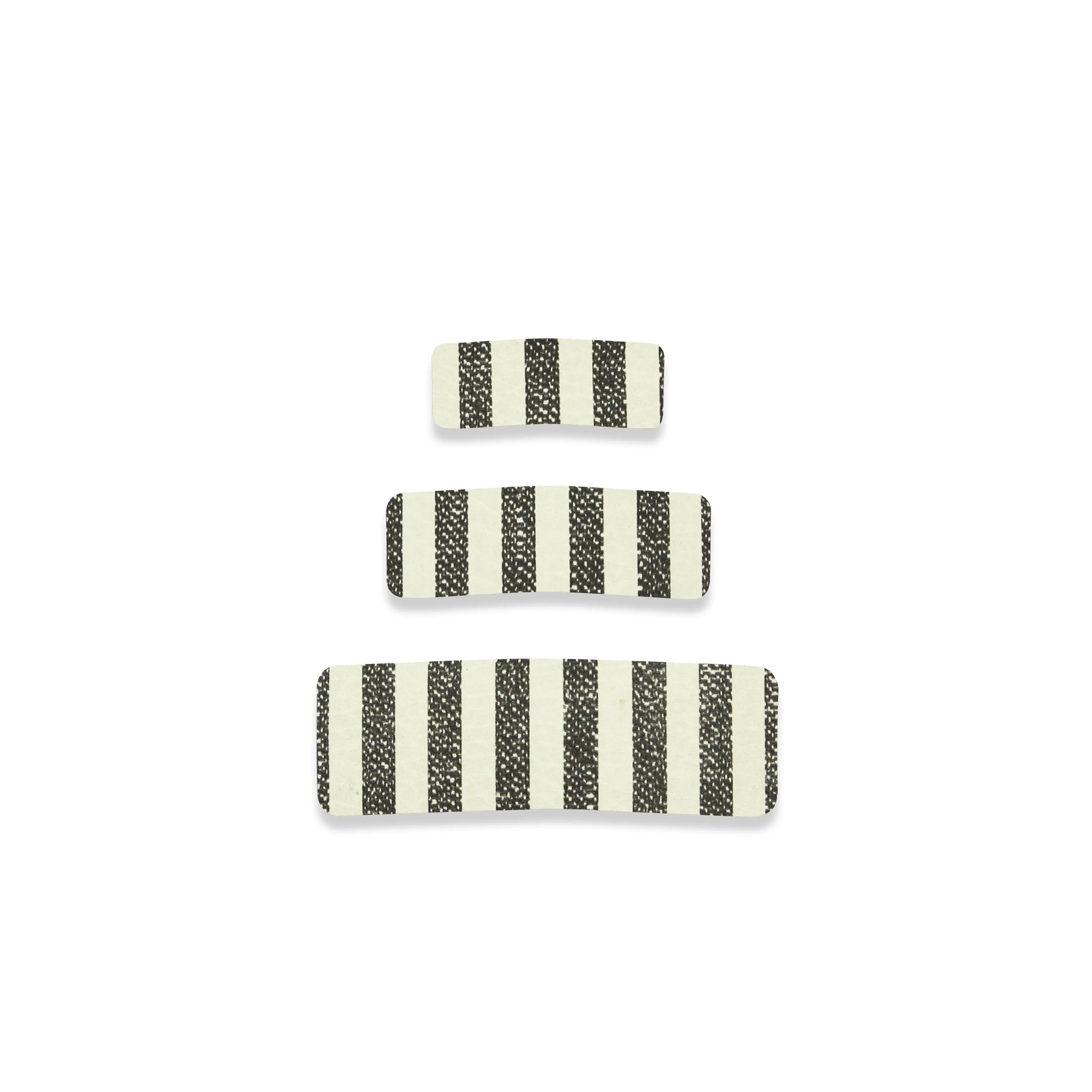 Leather - Stone Stripe Snap Clip