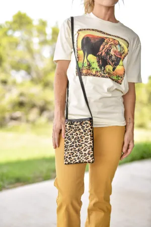 Leopard Hair on Hide Crossbody Purse