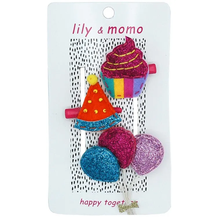 Lily and Momo Hair Clips - Party Time Trio
