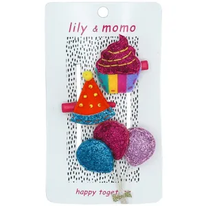 Lily and Momo Hair Clips - Party Time Trio