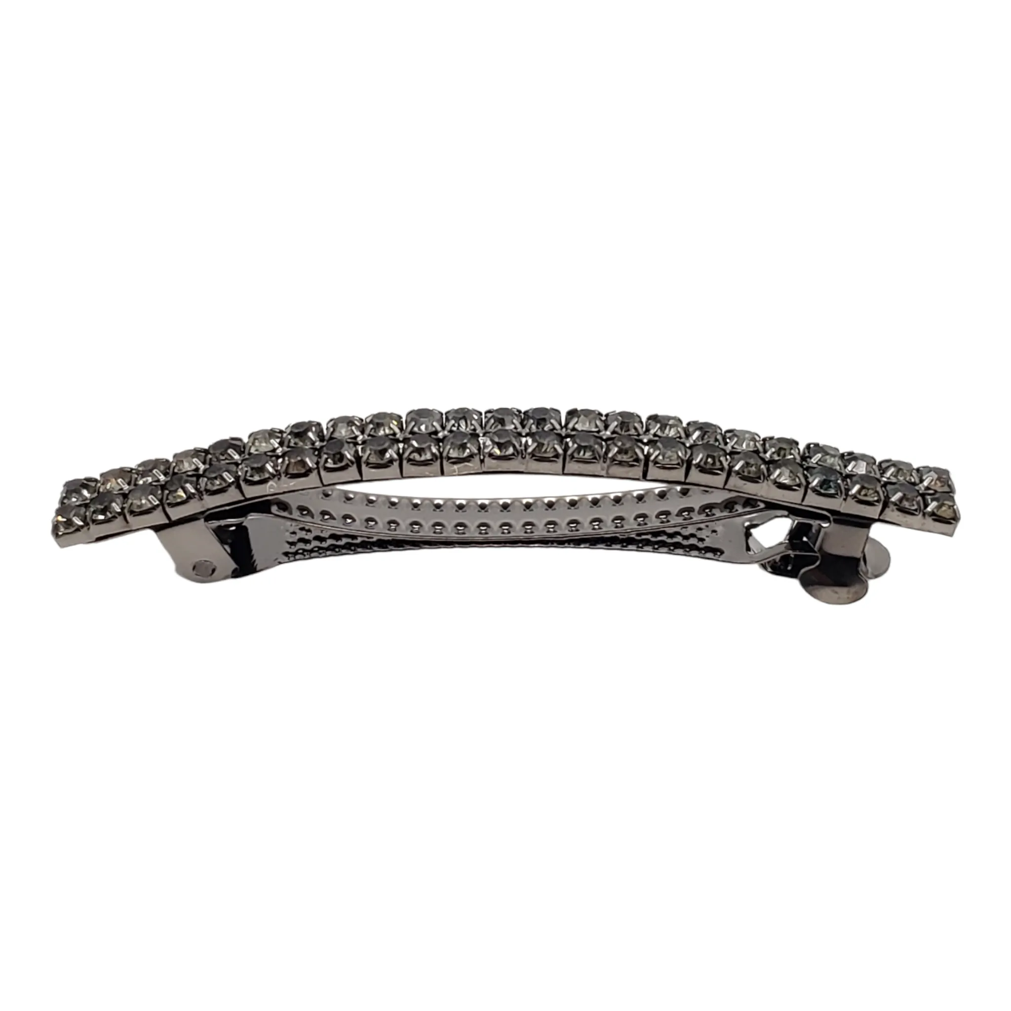 Linear Double-Row Rhinestone Barrette