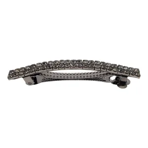 Linear Double-Row Rhinestone Barrette