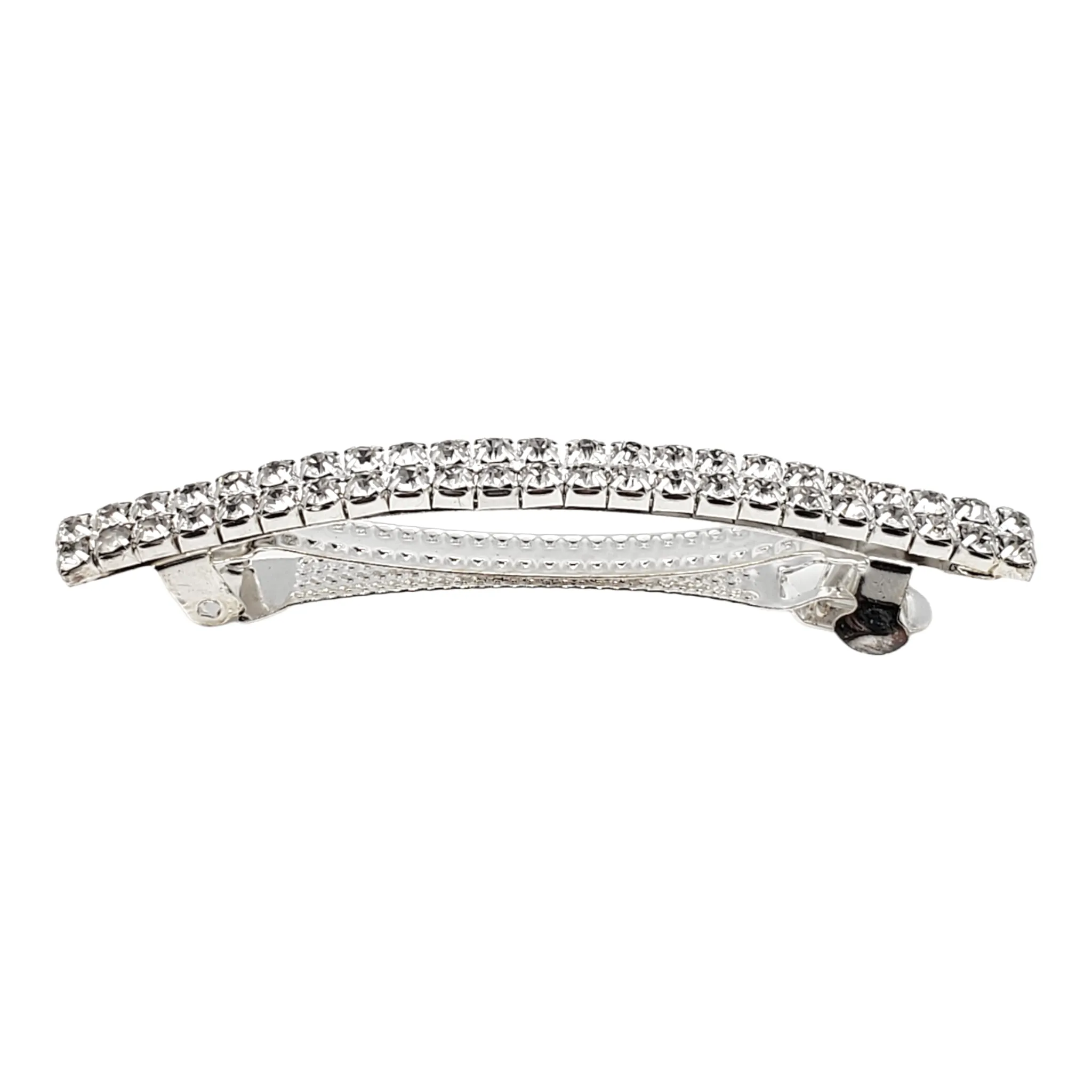 Linear Double-Row Rhinestone Barrette