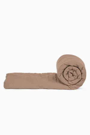 Linen Monotone Hand Quilted Quilt-Sandy Beige