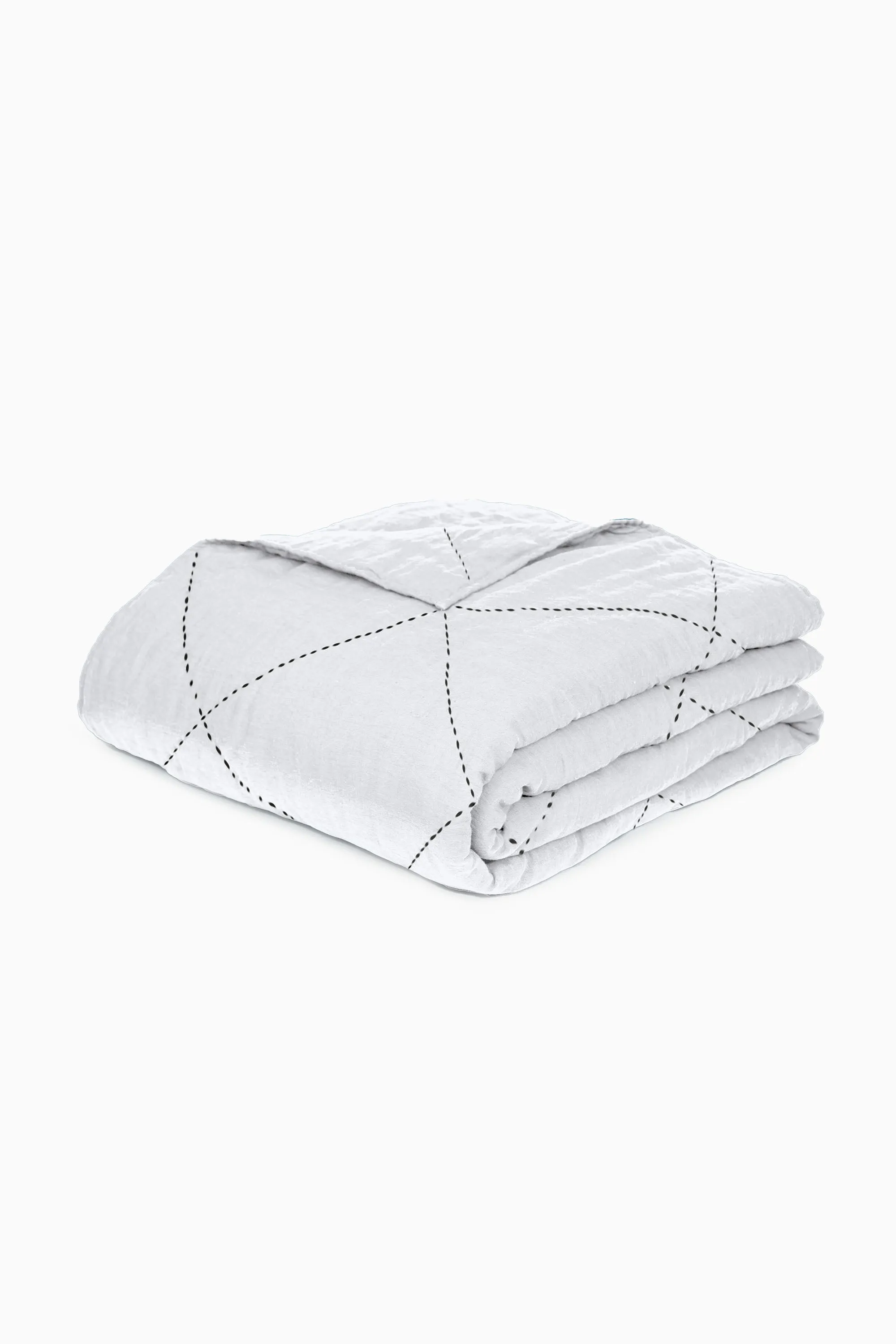 Linen Vibrant Hand Quilted Quilt-Cinnamon Brown