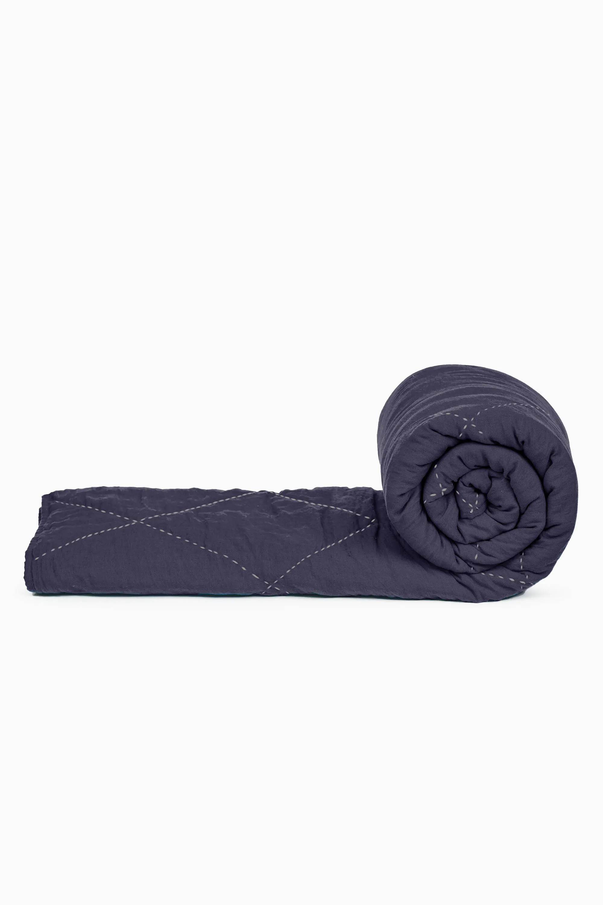 Linen Vibrant Hand Quilted Quilt-Vanilla Sky