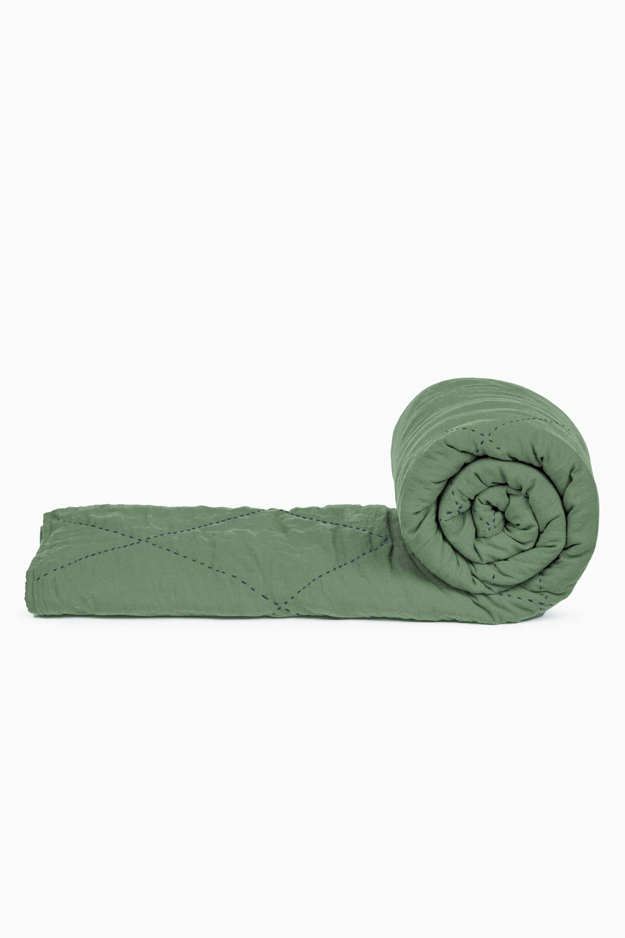 Linen Vibrant Hand Quilted Quilt-Vanilla Sky