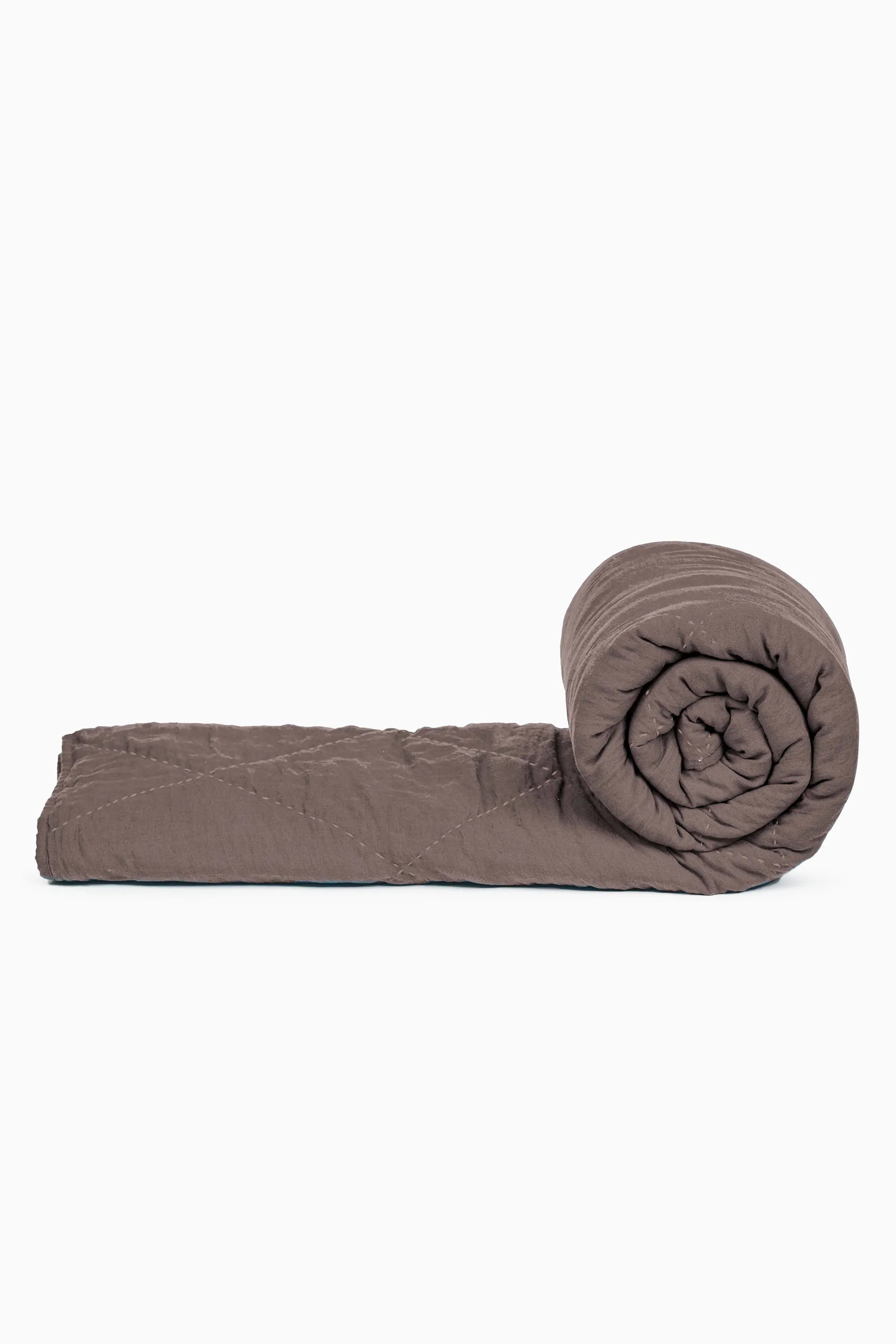 Linen Vibrant Hand Quilted Quilt-Vanilla Sky