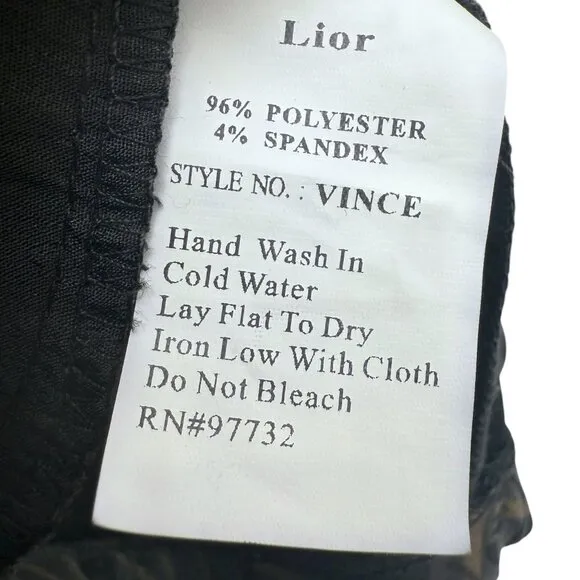 LIOR Paris Jacket Size Large Womens Modern Artsy Black Tan Geo Print